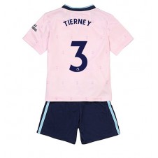Arsenal Kieran Tierney #3 Tredjedraktsett Barn 2022-23 Kortermet (+ korte bukser)